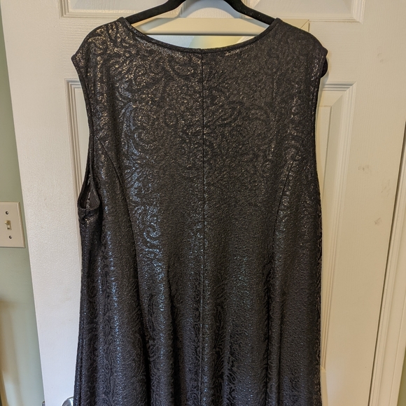 Black Patterned Dress | 3X | Michel Studio - Picture 2 of 5